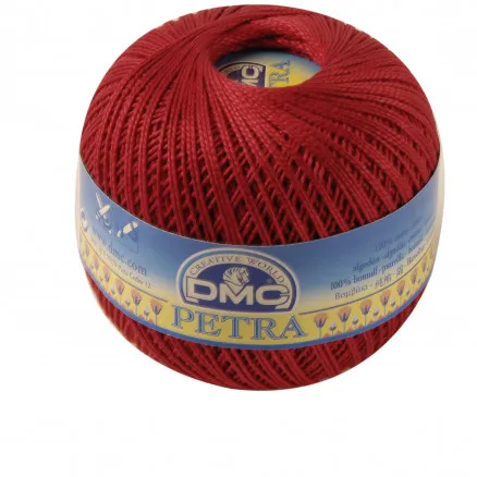 DMC Petra nr. 5 Heklegarn Unicolor 5321 Rød