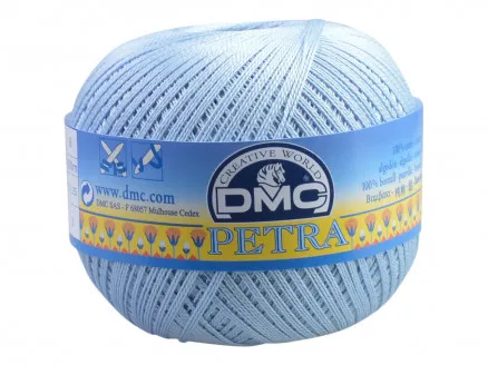 DMC Petra nr. 8 Heklegarn Unicolor 54518 Lyseblå