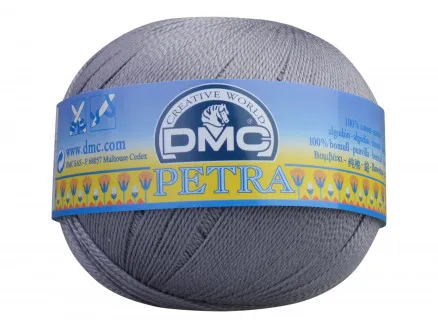 DMC Petra nr. 8 Heklegarn Unicolor 5414 Mellomgrå