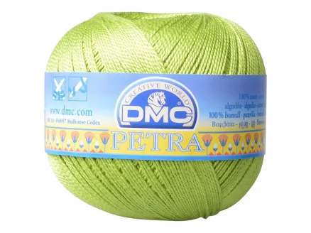 DMC Petra nr. 5 Heklegarn Unicolor 5907 Eplegrønn